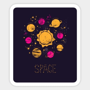 Map of space Sticker